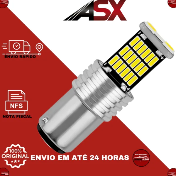 Kit Canbus 45 Leds 2 Polos Smd 6000k Luz Branca 12v - Imagem 7