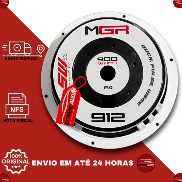 🔊 Medio Grave Alto Falante Sw 912mgr 900w Rms 6 Ohms 12 Pol - Imagem 7