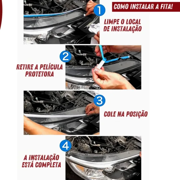 Fita LED DRL Flexível Dual Color ASX - 60cm - Imagem 7