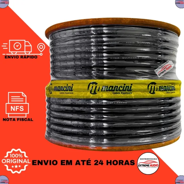Multi cabo Mancini 8 Vias 8x24 Awg Som Profissional - Imagem 7