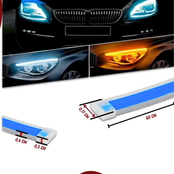 Fita LED DRL Flexível Dual Color ASX - 60cm - Imagem 8