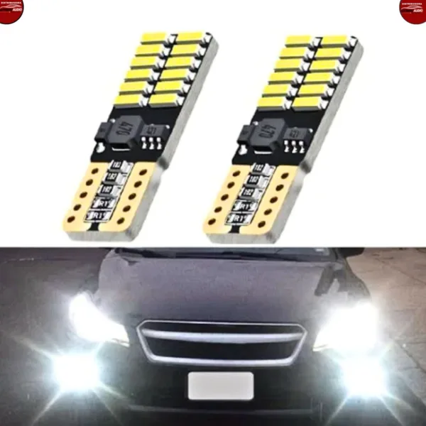 Par Lâmpada Led T10 Canbus T10 24 Leds Branca Meia Luz - Imagem 3