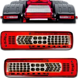 Par de Lanternas Traseira Caminhão Volvo Vlv Long Fh/fm/vm Led Bivolt