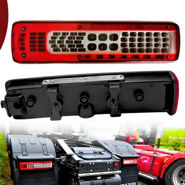 Par de Lanternas Traseira Caminhão Volvo Vlv Long Fh/fm/vm Led Bivolt - Imagem 6