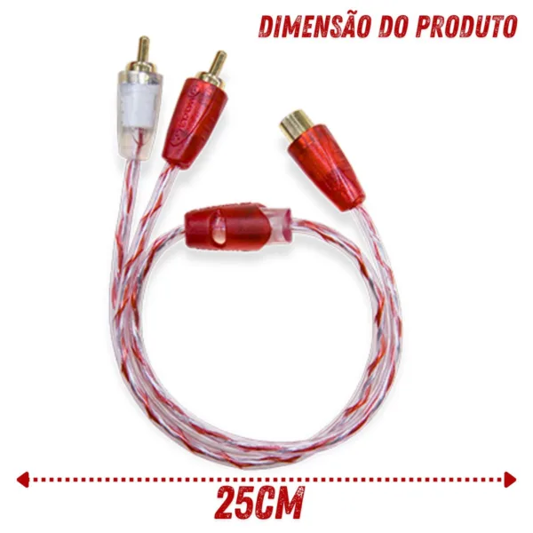 CABO RCA Y 2 MACHOS 1 FEMEA SILICONE STETSOM - Imagem 4