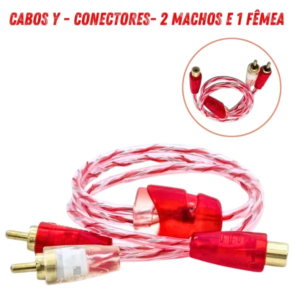 CABO RCA Y 2 MACHOS 1 FEMEA SILICONE STETSOM - Imagem 5